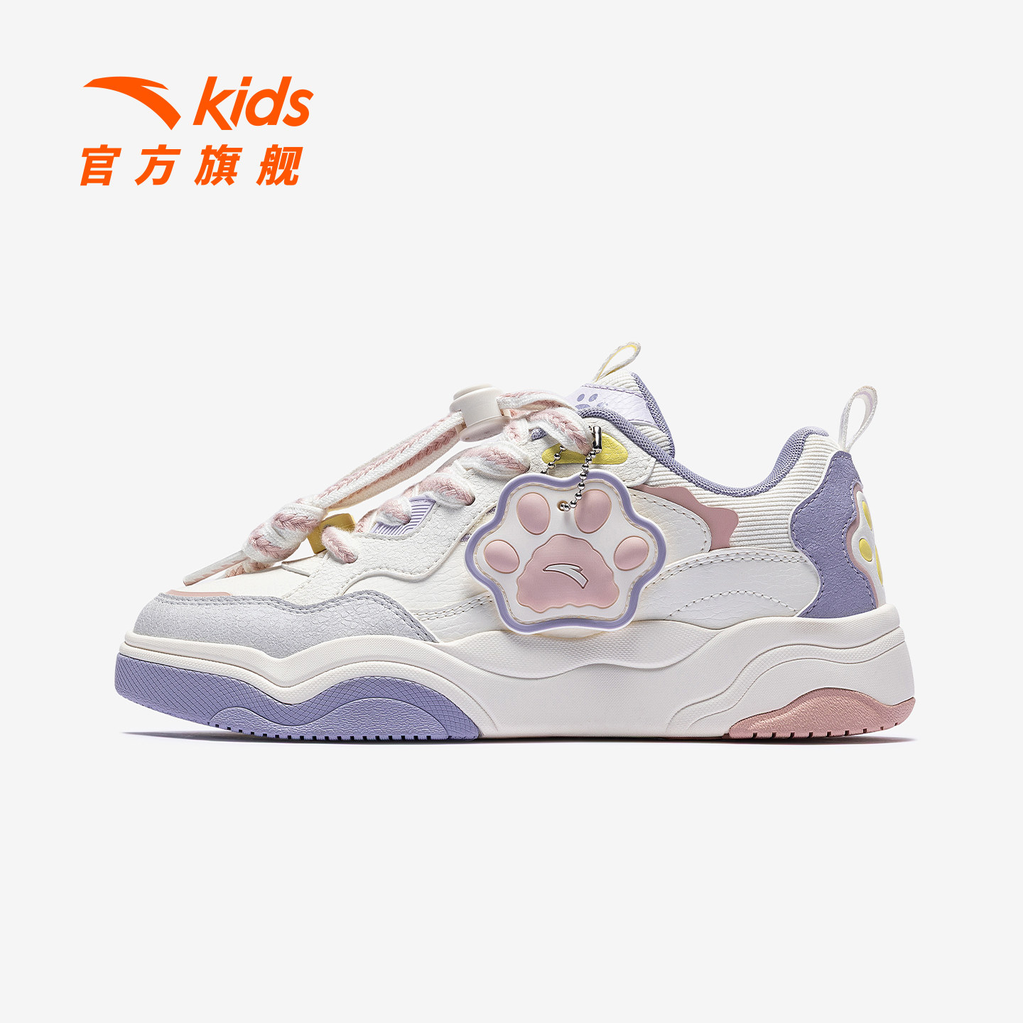 萌宠鞋丨安踏儿童运动鞋女童板鞋2025秋冬低帮耐磨滑板鞋小白鞋,童鞋/婴儿鞋/亲子鞋,板鞋,淘宝优惠券,粉丝福利购,淘宝优惠卷