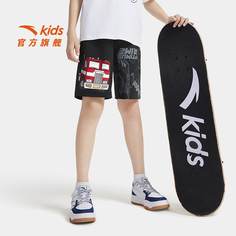 安踏儿童男小童五分裤2025秋季新款舒适亲肤儿童变形金刚款短裤潮