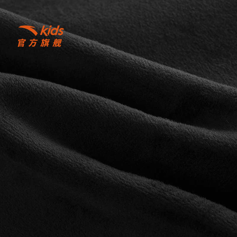 安踏儿童男大童针织运动长裤2025春季新款舒适保暖中大童加绒裤子