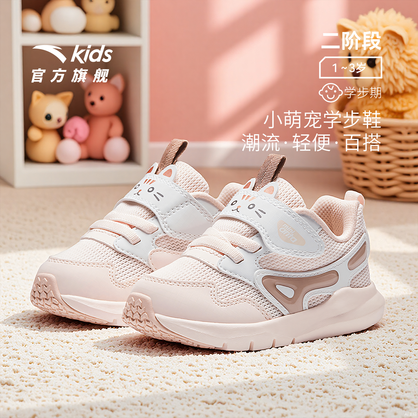 安踏学步鞋软底轻便幼儿园鞋