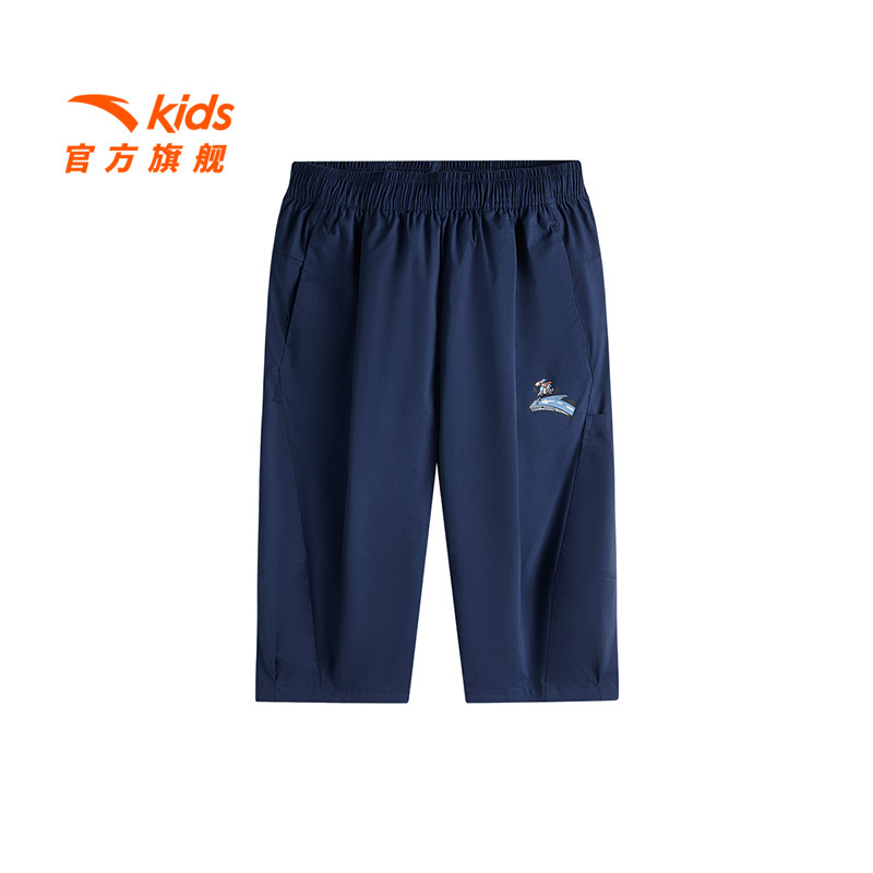 安踏儿童男大童七分裤2026秋季款透气舒适中大童休闲宽松潮流中裤