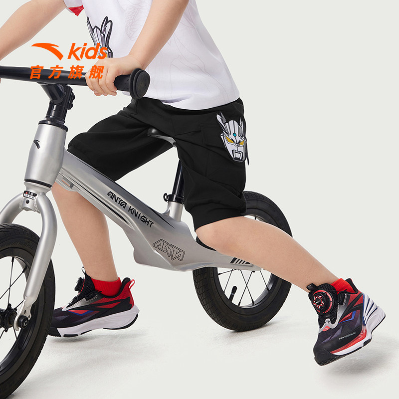 安踏儿童男小童针织七分裤2026夏季新款透气凉感儿童运动裤奥特曼