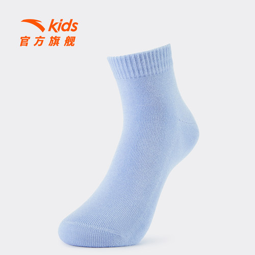 安踏儿童休闲中袜精梳棉袜