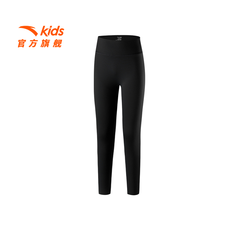 安踏女童打底裤儿童瑜伽裤2025夏季新款女孩弹力紧身裤子运动裤