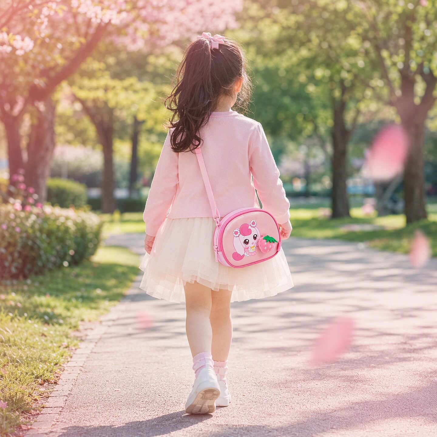 奇妙萌可|安踏儿童女童可爱斜挎包2026年新款女孩潮流包包单肩包