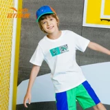 Летняя дышащая баскетбольная футболка для мальчиков, детская одежда, короткий рукав