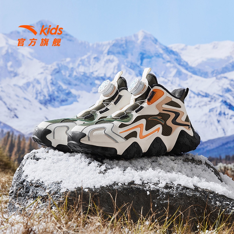 安踏儿童男大童冬季大棉棉鞋