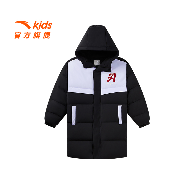 安踏儿童中长款女大童中长羽绒服