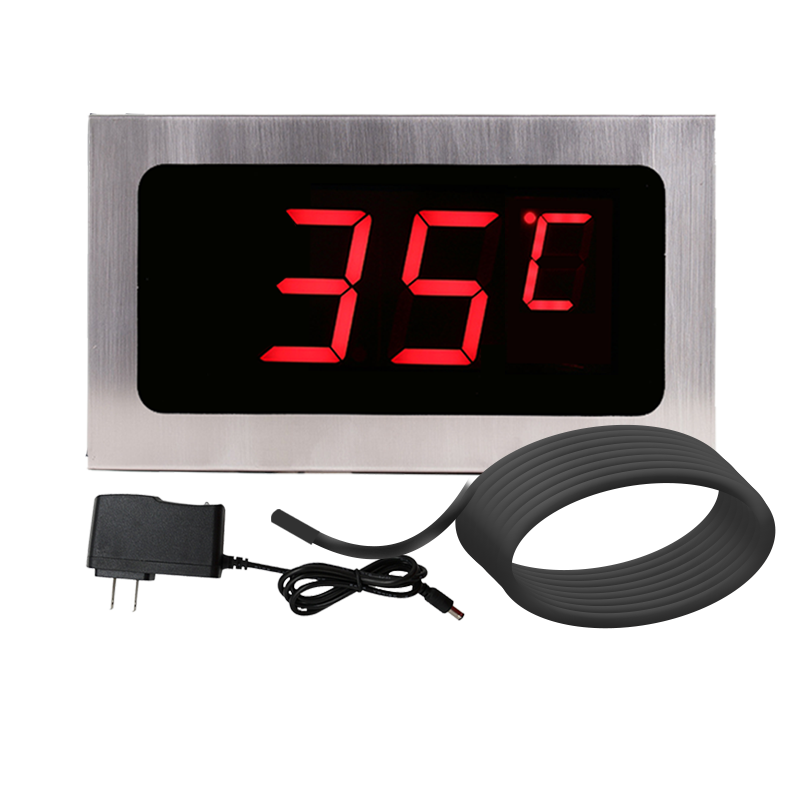 浴池泳池温度显示器带探头水池游泳池专用泡池水温计桑拿房温度表