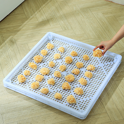 多用途筐茶叶干果海鲜干加厚大号瓜果蔬菜筐带4孔晾晒筐可插木棍