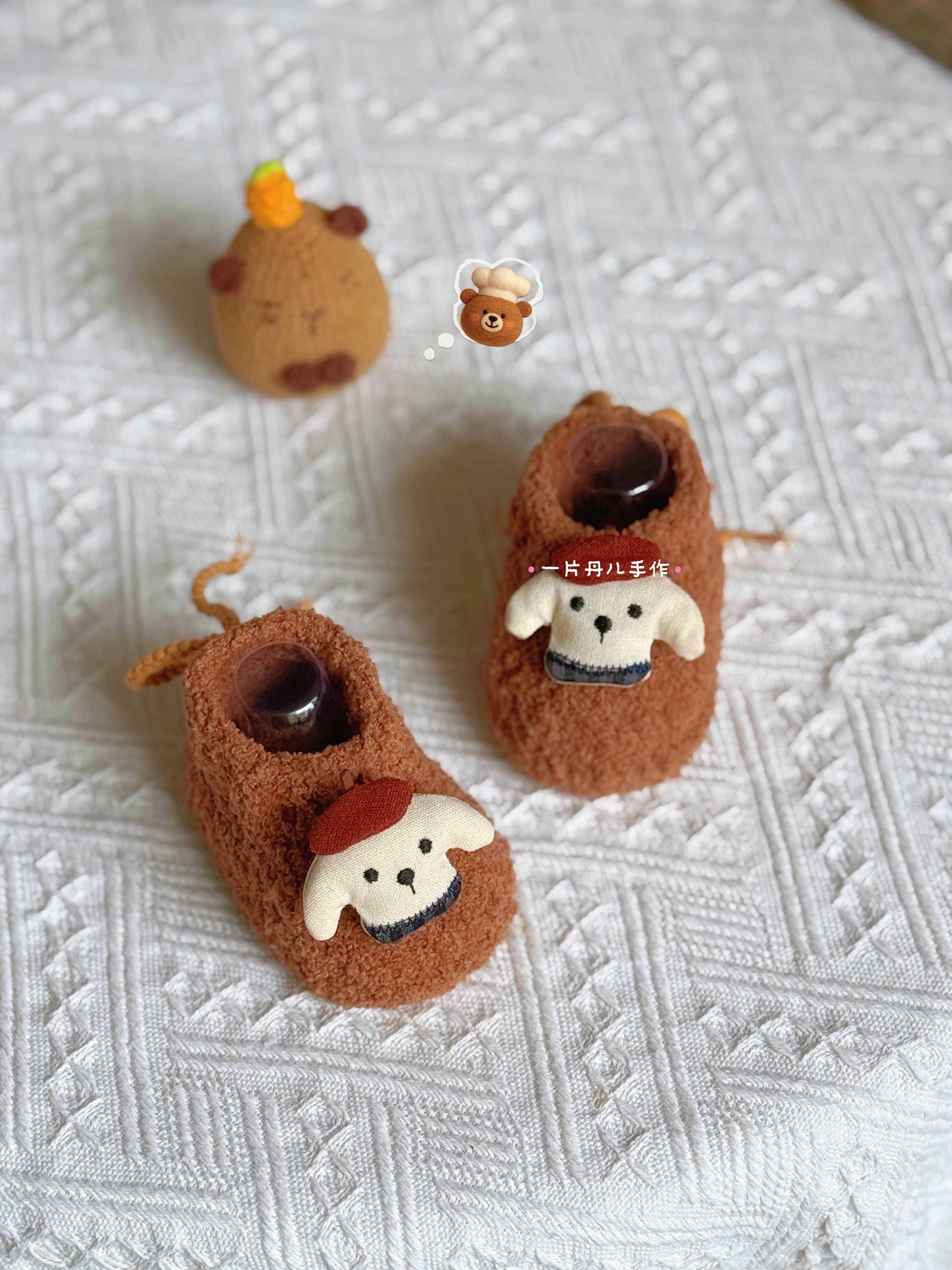 包邮秋冬保暖纯手工毛线钩针编织宝宝婴儿成品鞋子小老虎满月百天