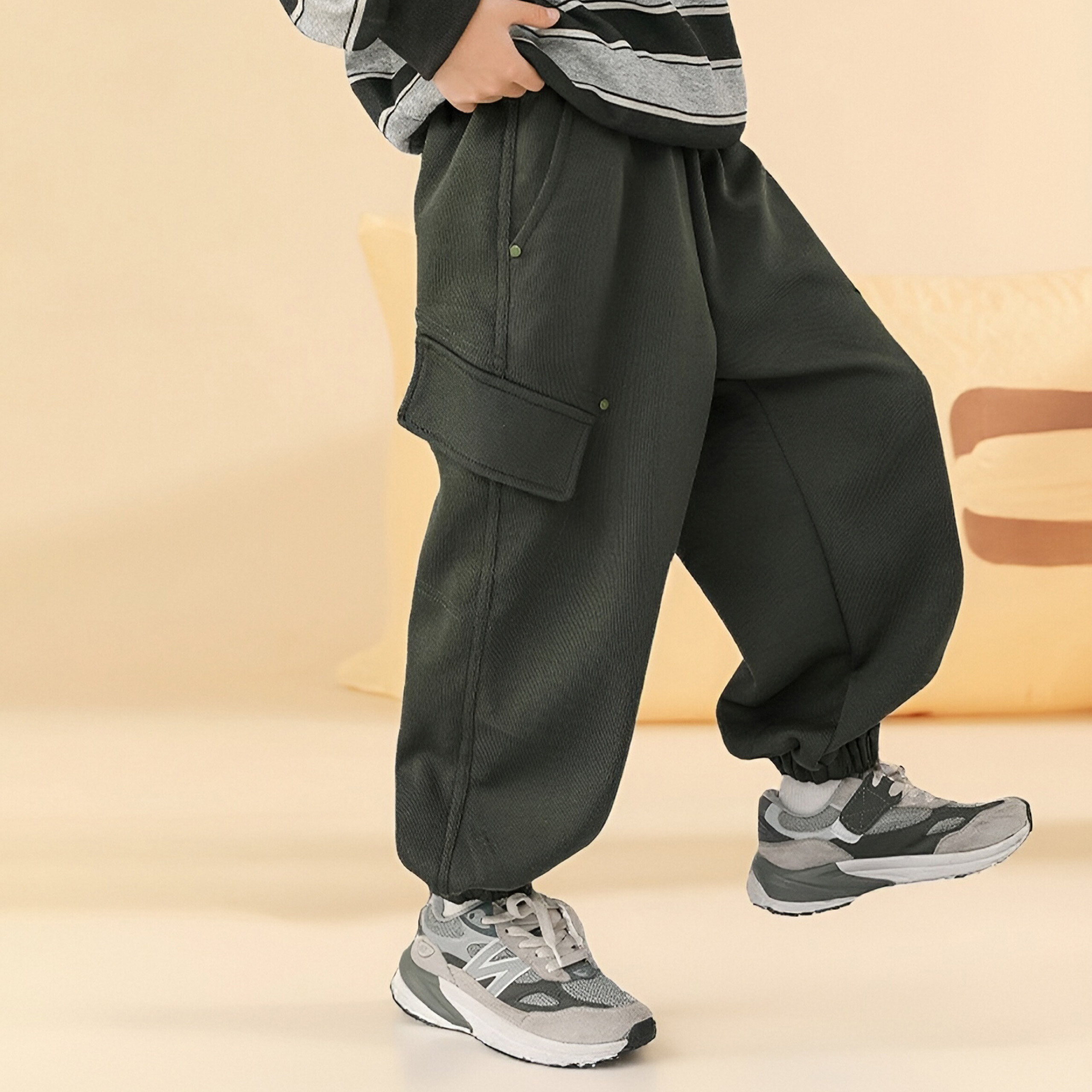 [耐造裤][抗皱防风]米西果运动裤