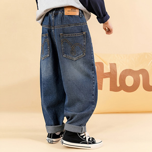 儿童裤 子冬款 2025新款 米西果男童加绒裤 秋童装 牛仔裤 男孩长裤 秋季