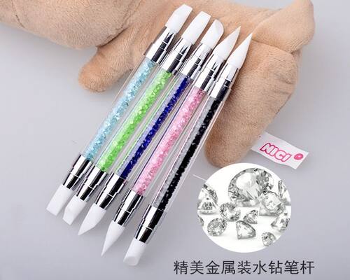美甲双头硅胶笔镂空雕刻雕花