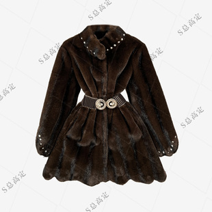 【高定】韩系轻奢高级感立领微下摆设计束腰显瘦短外套D0299