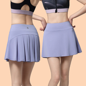 运动短裙女速干轻柔凉感假两件短裤 裙子跑步马拉松健身网球裙 裙裤