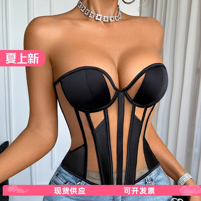 透视情趣紧身胸衣鱼骨塑身衣