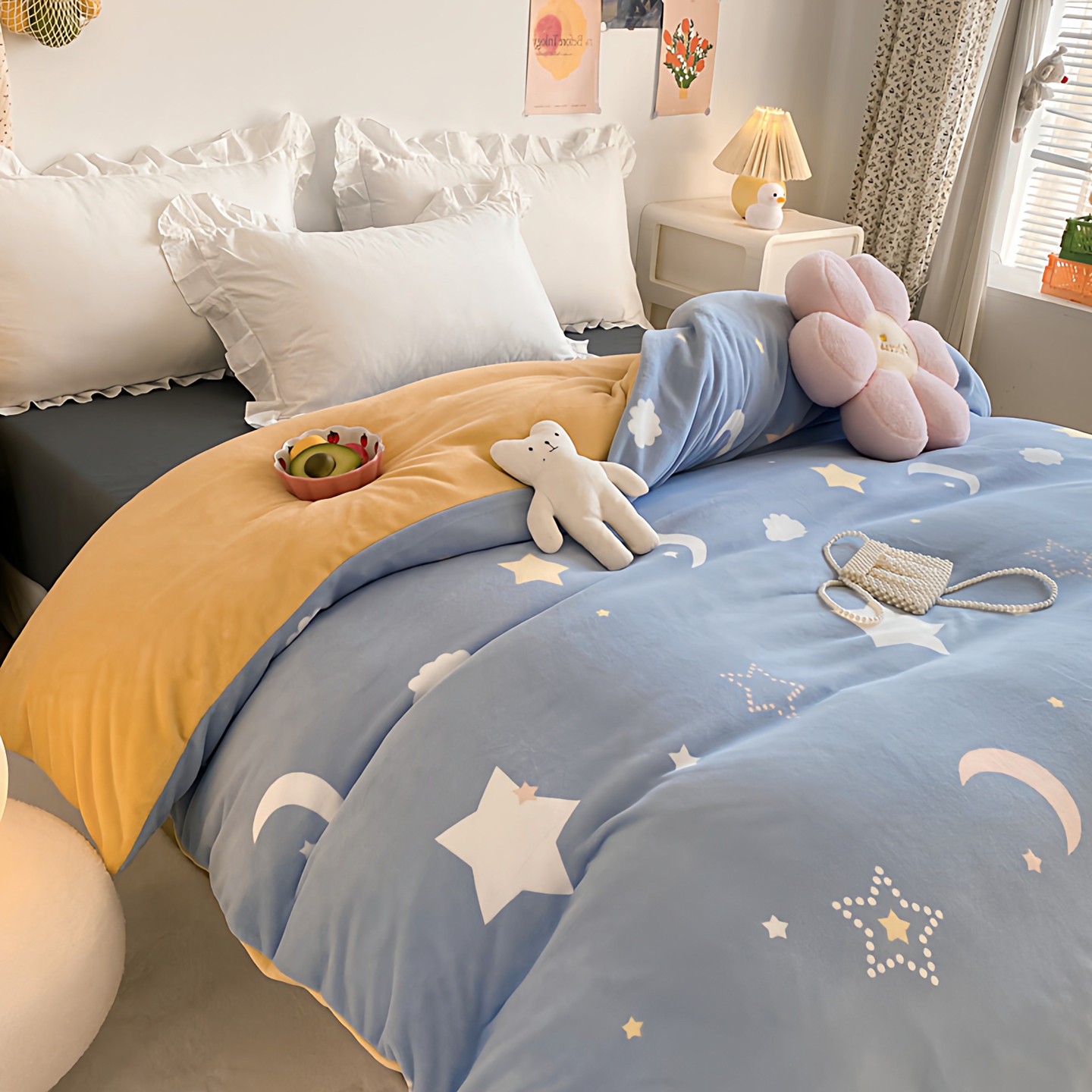 a类双面牛奶绒被套定制任意尺寸