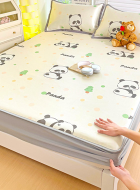 定制夏天冰丝凉席儿童床笠罩120X190X150X90*135X200X220cm榻榻米