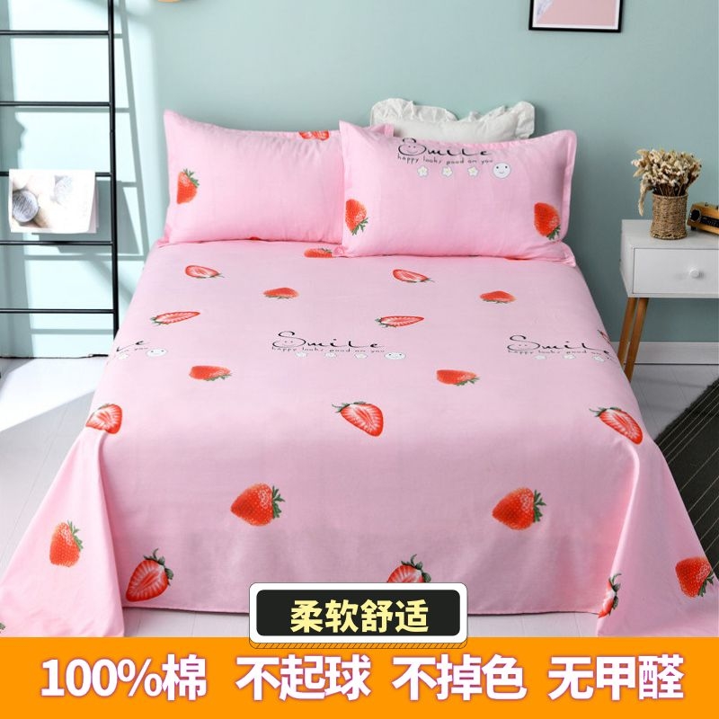 床单单件纯棉全棉加厚冬睡单保暖