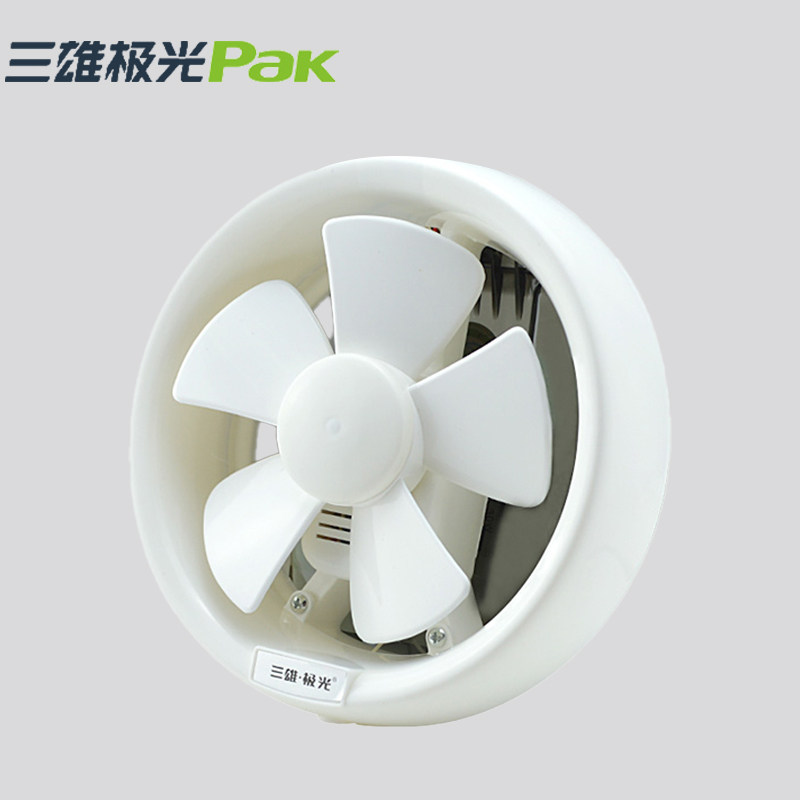 三雄极光玻璃窗式排气扇卫生间换气扇厨房抽油烟6寸8寸静音圆形