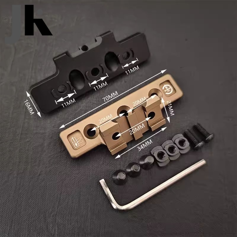 铝合金UNMlok20mm手电筒支架底座