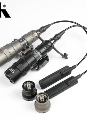 高品质铝合金M300B/M600B手电筒LED白光照明手电鼠尾点亮20MM导轨