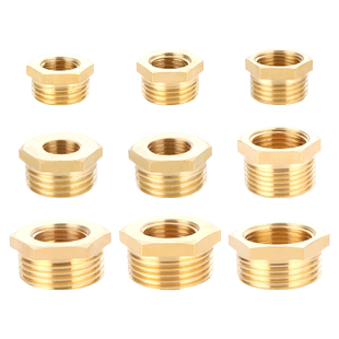 黄铜1寸变6分转4分转2分3分内外丝牙水管补芯压力表变径接头补心