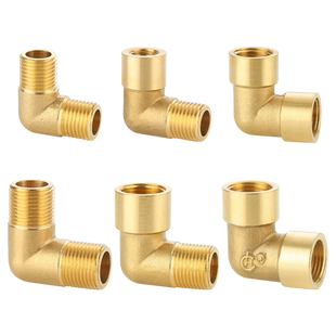 全铜3分4分变2分转1分内外丝弯头90度双内牙螺纹异径变径气动接头