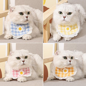 猫咪口水巾可爱宠物花朵围兜布偶猫围脖项圈口水兜装 饰饰品配饰