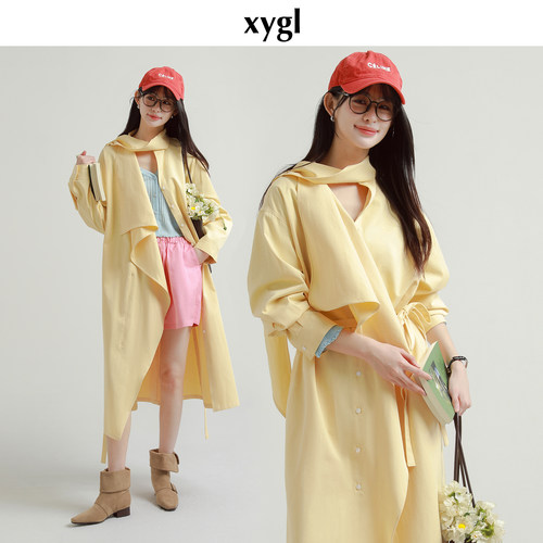 稀有概率在光里停留廓形长风衣