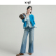 宽松显瘦长裤 稀有概率 女2025秋季 复古高腰阔腿牛仔裤 蓝调流年