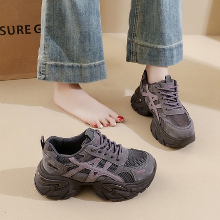 厚底老爹鞋女增高7CM运动休闲鞋子2025新款秋季显脚小34码不累脚