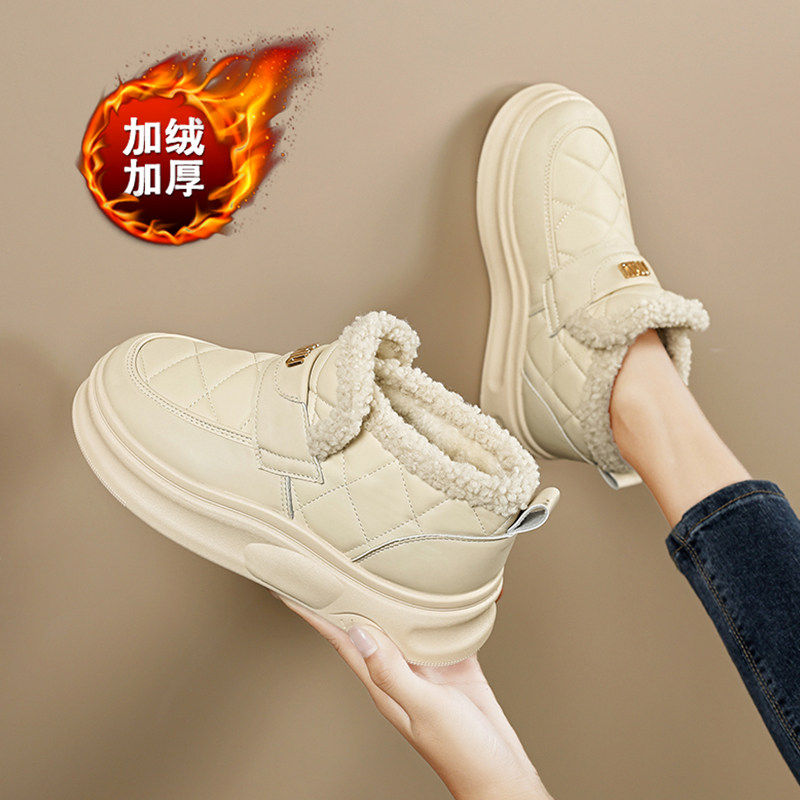 高帮棉鞋女冬季大码大码41一43加绒雪地靴2025新款防水防滑孕妇鞋,女鞋,棉鞋,淘宝优惠券,粉丝福利购,淘宝优惠卷