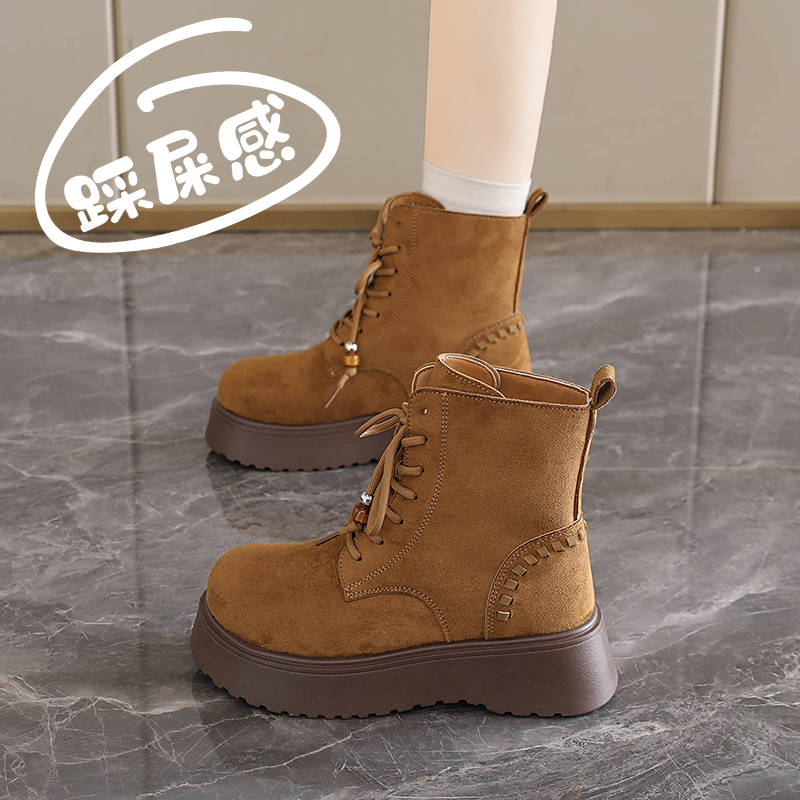 厚底增高小个子勃肯中筒靴34码