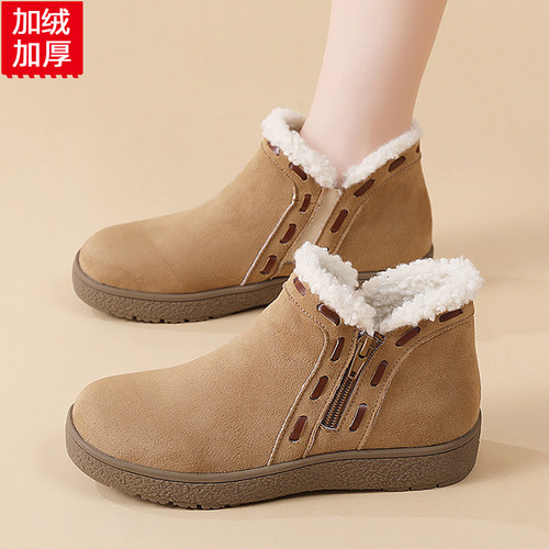 雪地靴轻便防滑加绒冬季妈妈鞋