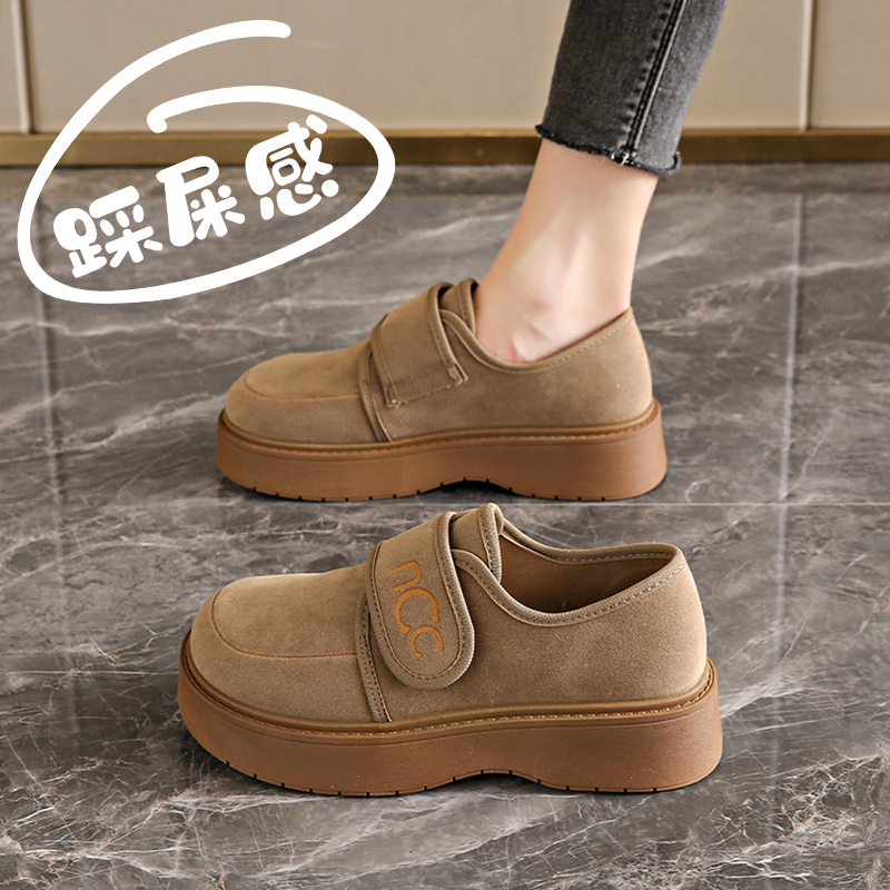 孕妇鞋魔术贴博肯皮鞋子34码