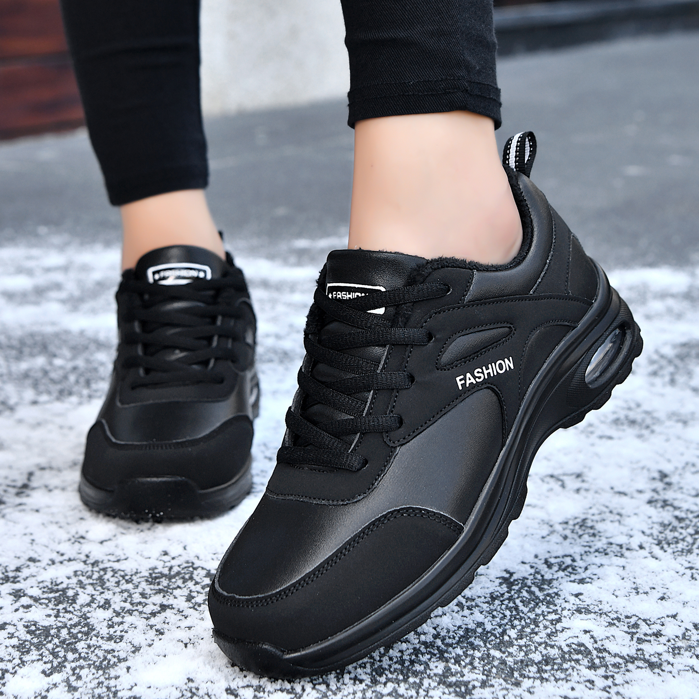 大码42二棉鞋黑色上班工作鞋