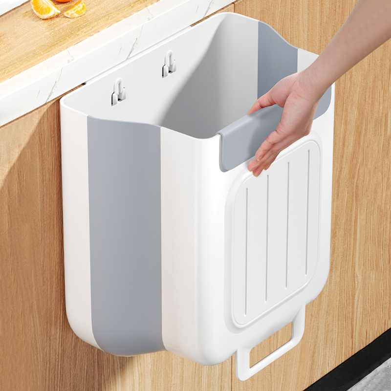 廚房垃圾桶掛式家用分類可折疊