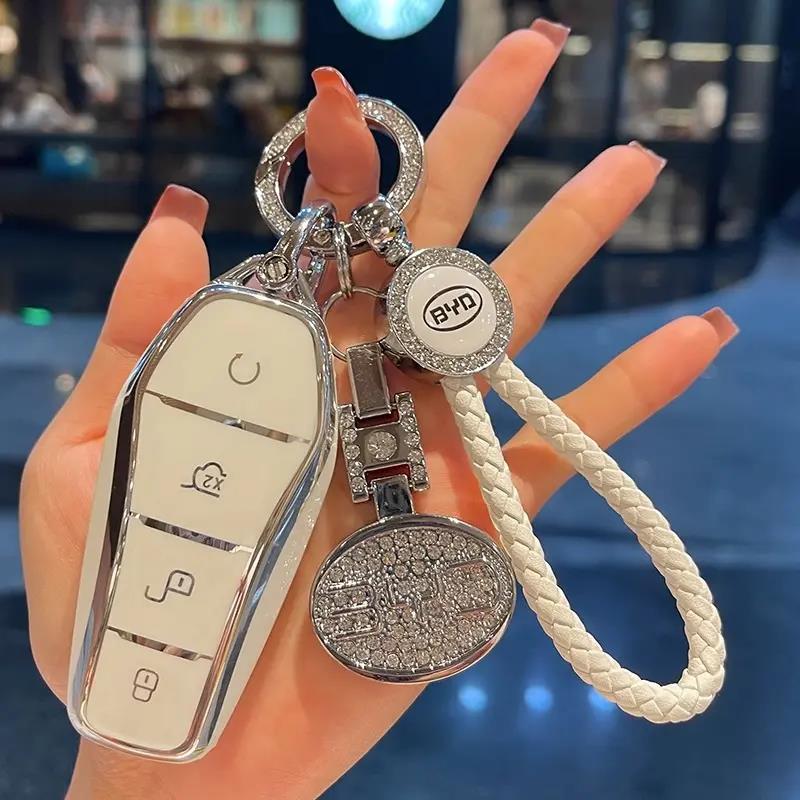 适用于比亚迪钥匙套海豚汉宋元秦plusdmi宋pro速锐驱逐舰05专用扣