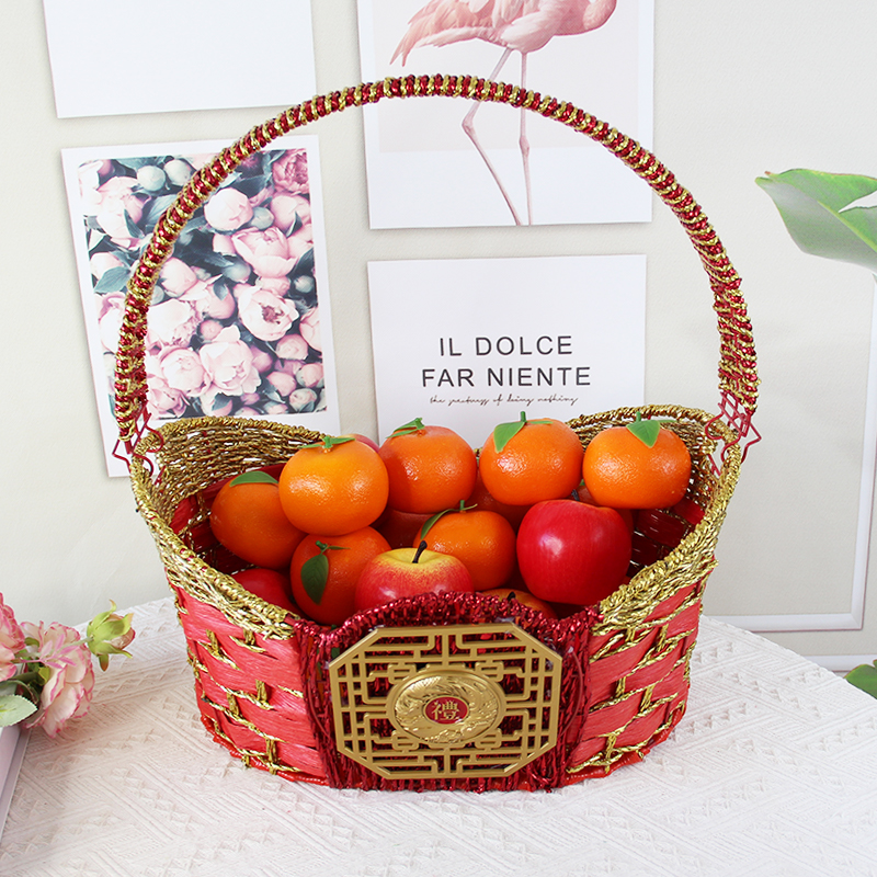 水果篮仿藤编节日礼品篮