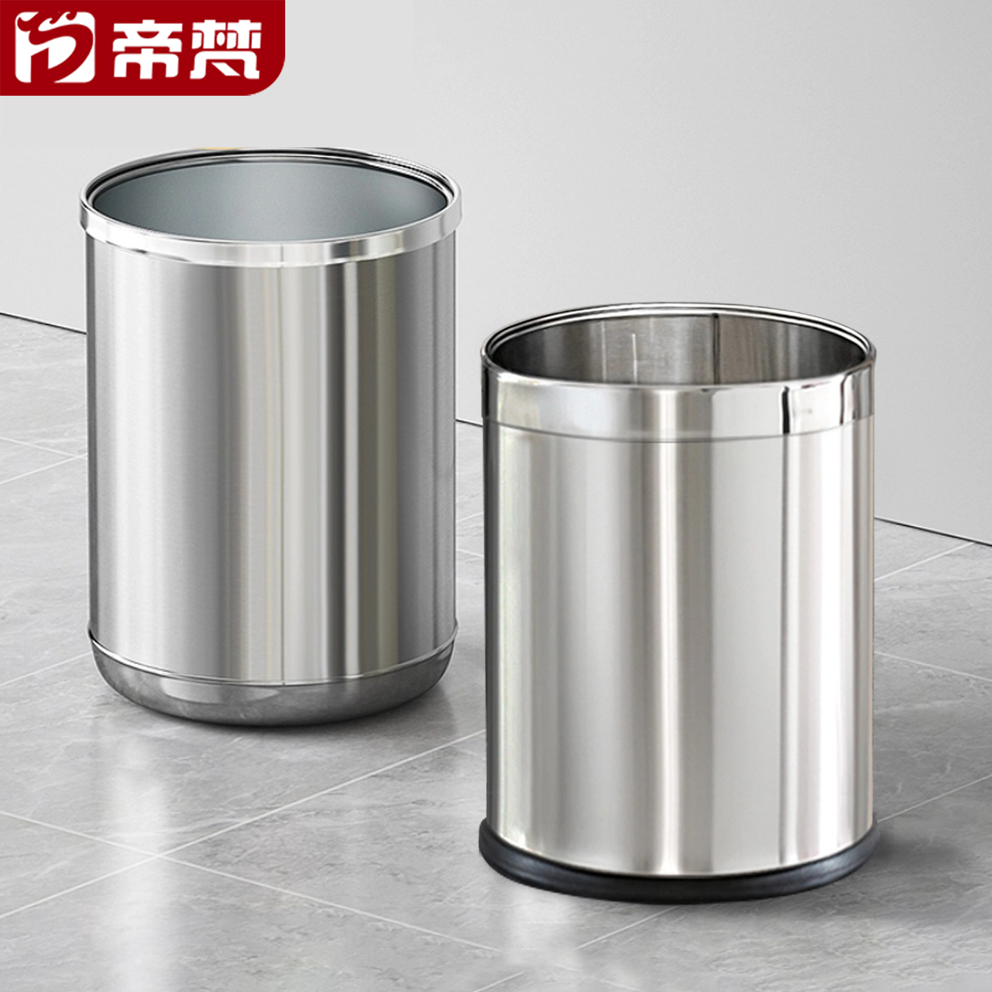 【304不锈钢垃圾桶】——圆形