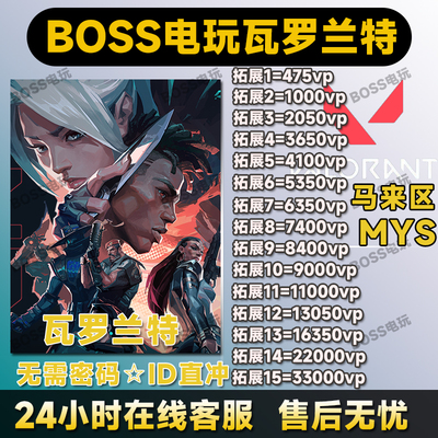 Valorant瓦罗兰特马来西亚充值vp