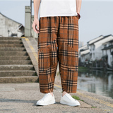 春夏新款民族风潮流宽松大码哈伦裤男九分阔腿休闲裤潮K205-P30，男装休闲裤，四季星座414