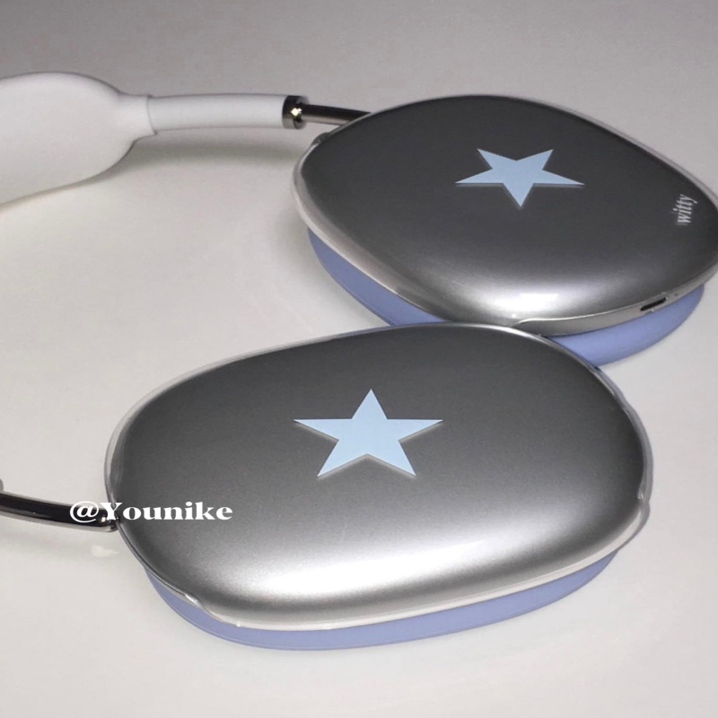 韩国ins小众设计简约透明轻薄星星元素AirPodsmax头戴耳机保护套