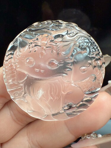 天然白水晶狐狸吊坠公主狐可爱灵狐可爱狐雕刻项链女友闺蜜礼物