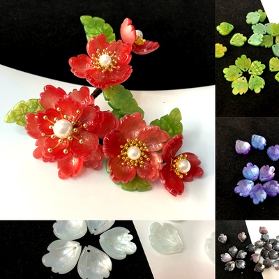 diy10片醋酸新款头饰品花瓣