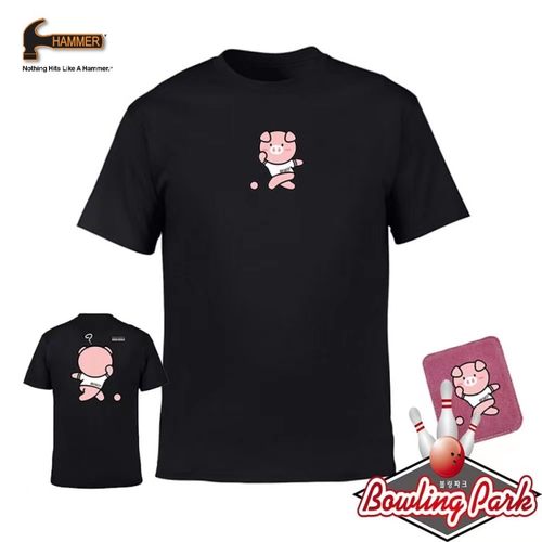 锤子品牌绒毛圆保龄球T恤衫