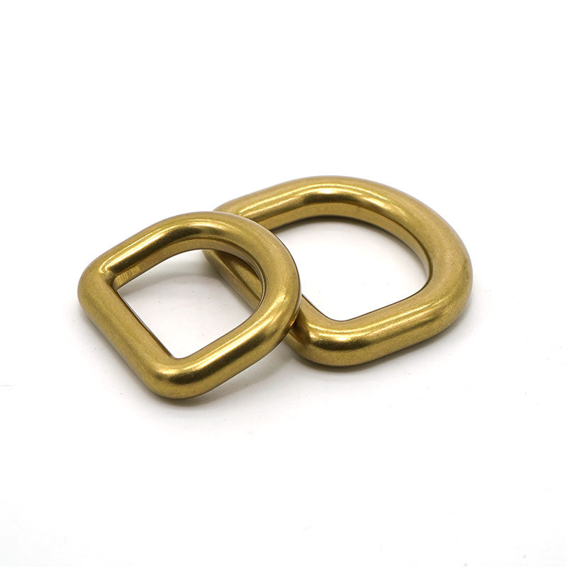 BRASS STAMPING SEAMLESS SOLID D-RING HANDMADE LEATHER GOODS BAGS HARDWARE ACCESSORIES THICKENED BRONZE D-BUCKLE ADJUSTMENT BUCKLE