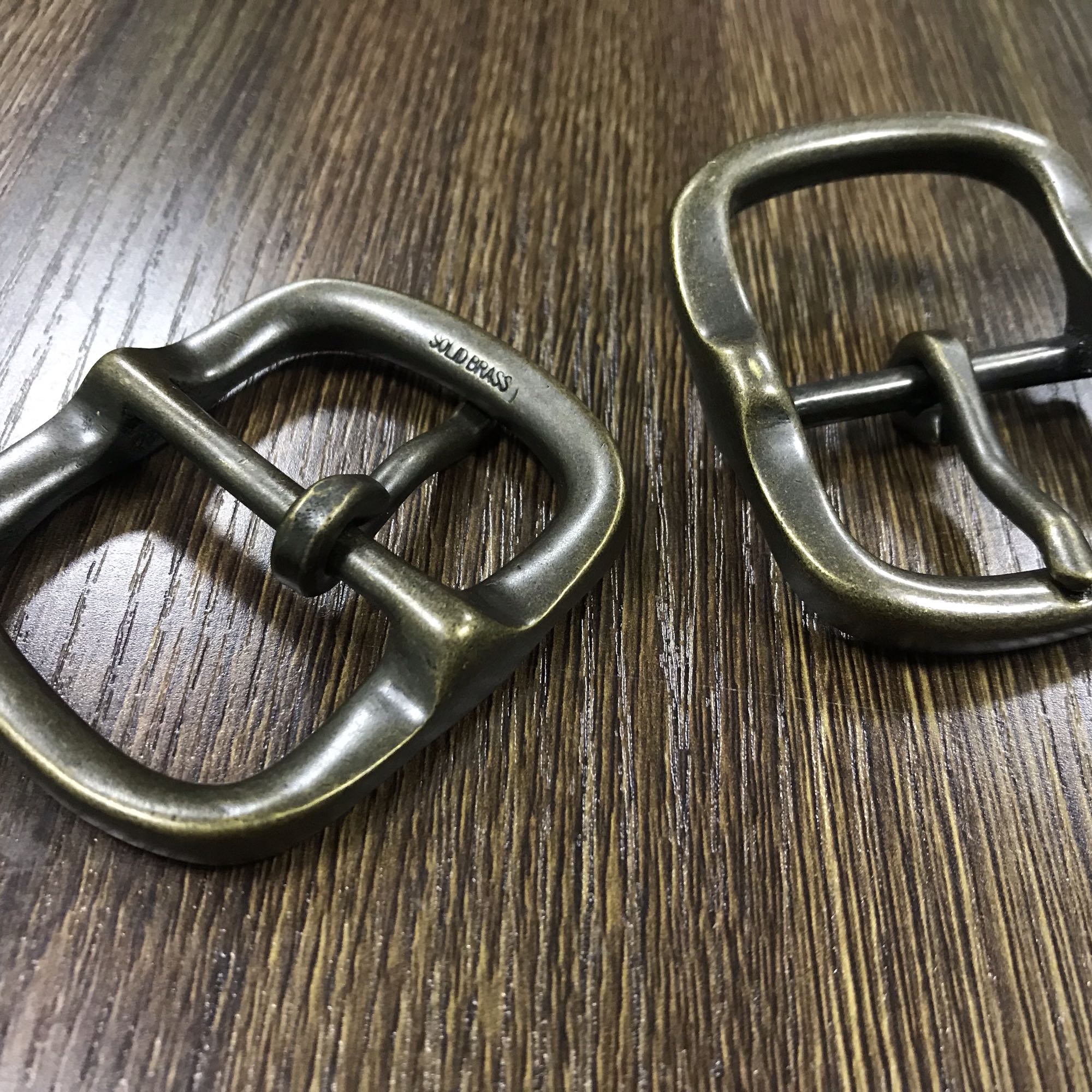 纯黄铜皮带扣 腰带扣 日字扣 针扣 青古铜色 可用38宽带身